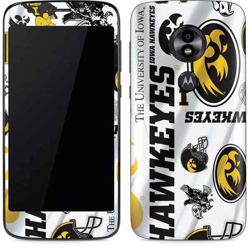 University of Iowa Hawkeyes Pattern Moto E5 Play Skin